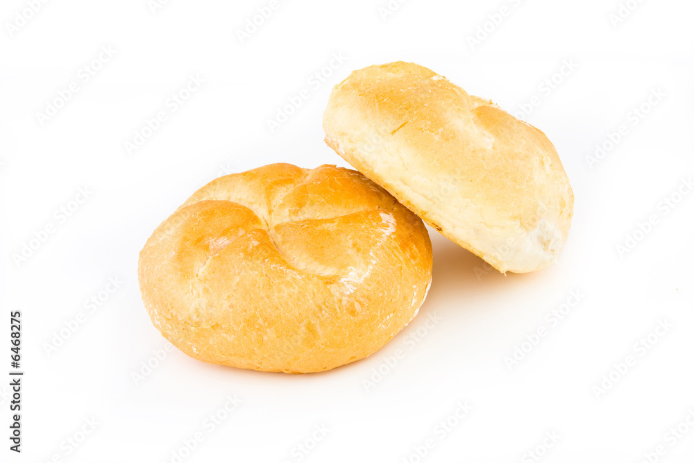 White bread isolated on white background