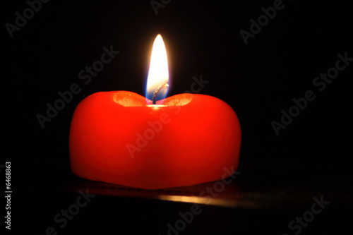 candle in form heart