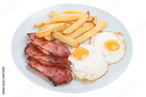 Bacon, eggs and chips