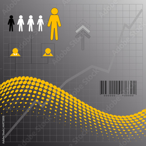 Industry elements on halftone curve background