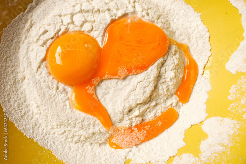 eggs and flour
