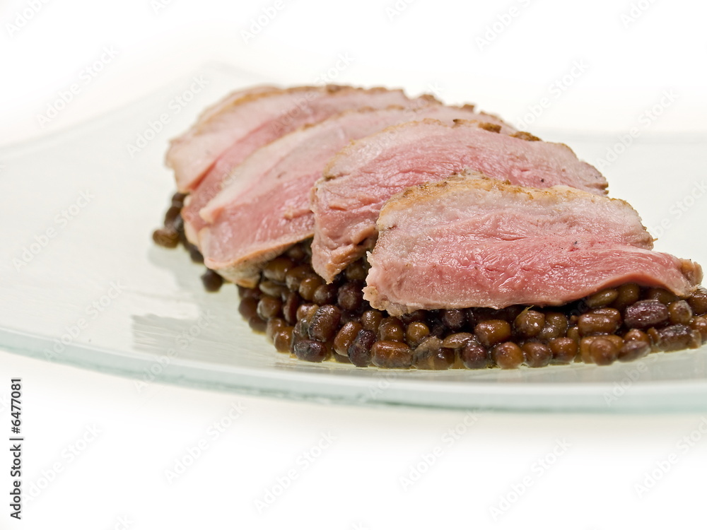 entenbrust auf linsensalat entenbrust auf linsensalat