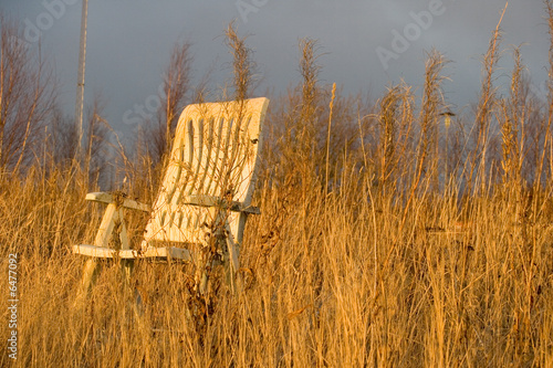 a Chair watching the Sunset