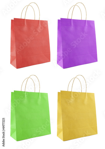 shopping bags isolated on white 