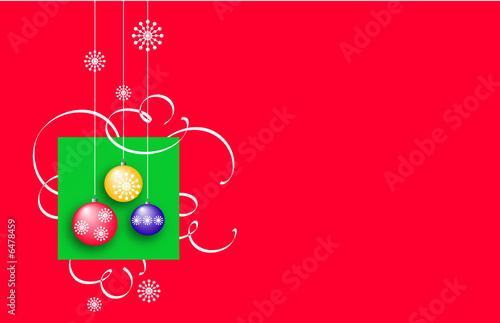 Christmas card with decorations