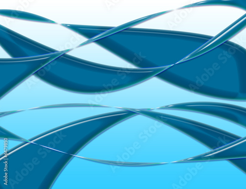 Abstract Computer Background - Blue Waves