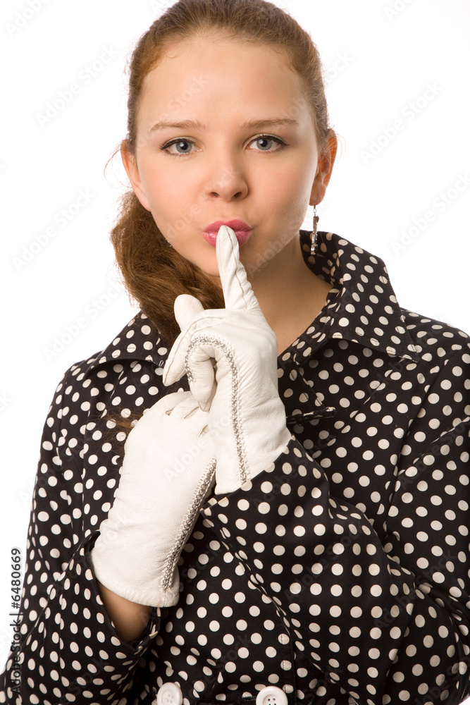 Fototapeta premium pretty woman isolated on a white background
