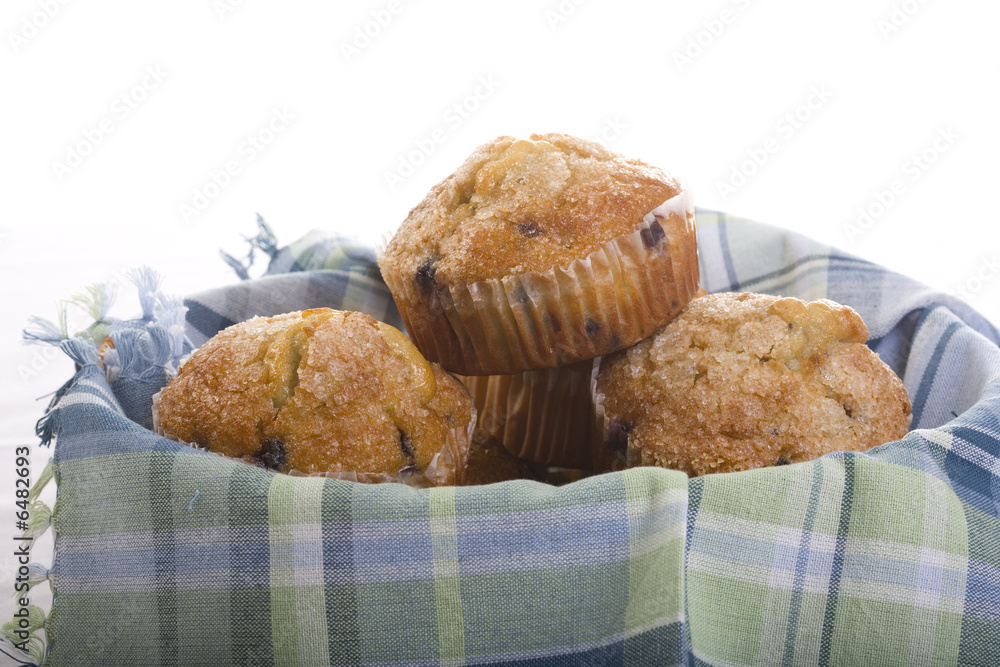 Blueberry Muffins in a Basket Blueberry Muffins in a Basket