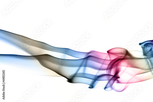 colorful smoke isolated on the white background
