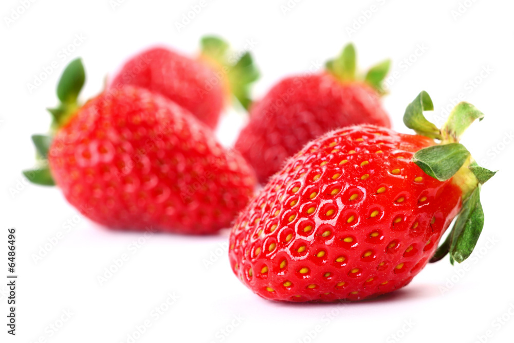 Isolated fruits - Strawberries on white background Isolated fruits - Strawberries on white background