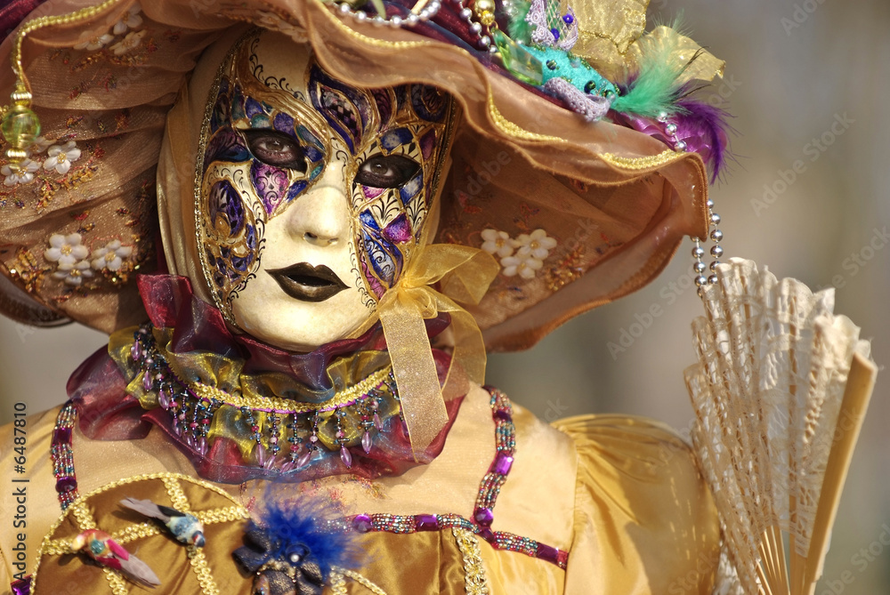 Typical Venetian carnival papier-mache mask