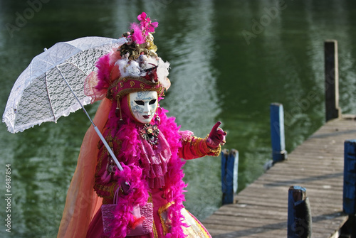 Typical Venetian carnival papier-mache mask