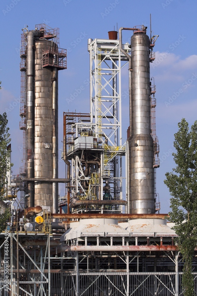 view of elements of chemical refinery view of elements of chemical refinery