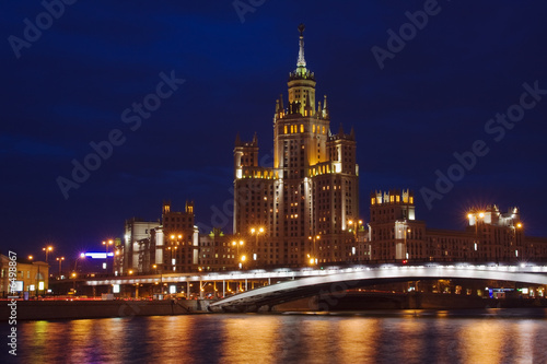 View across Moscow river in twilight © MikLav