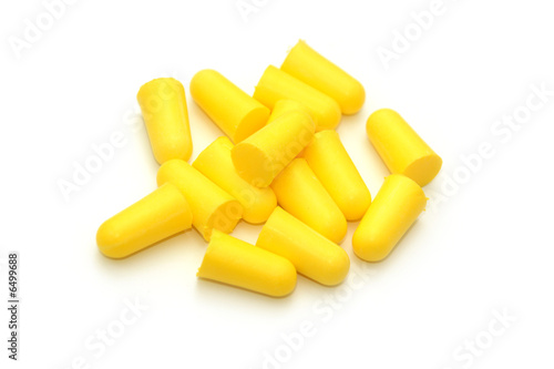 Yellow earplugs