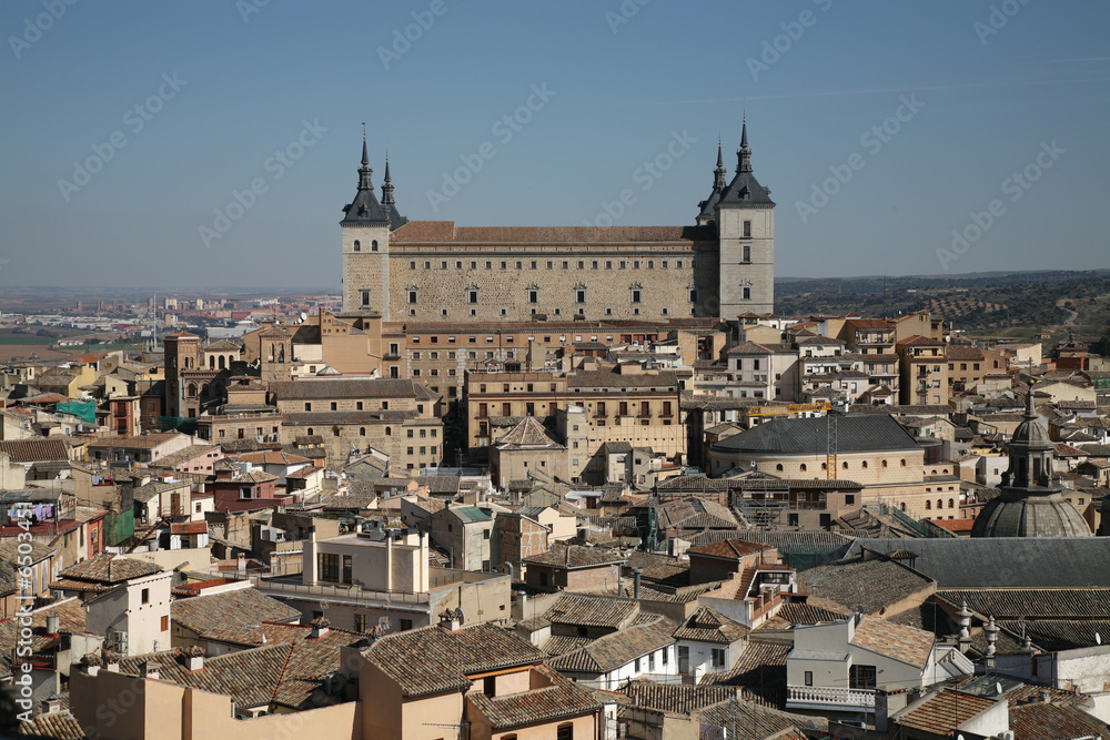 Toledo cityscape with Alcázar