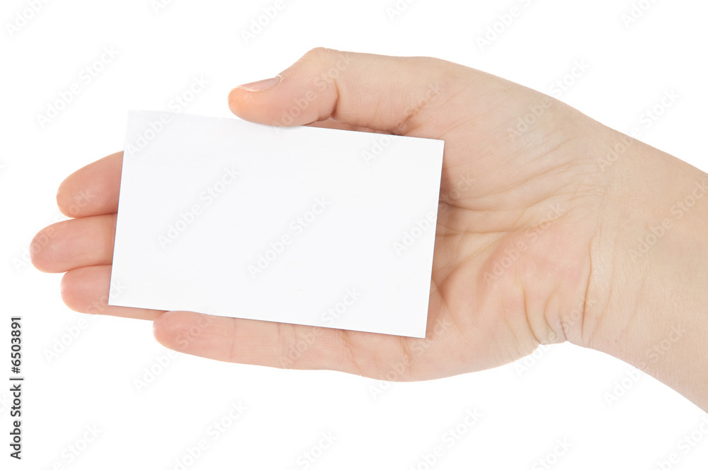 Obraz premium Hand whit a card