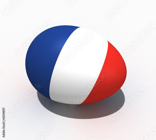 Easter egg with figure of a flag of France