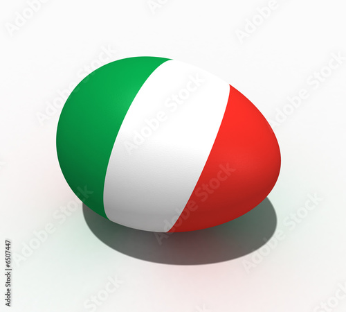 Easter egg with figure of a flag of Italy