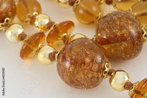 Gold Venetian Bead Jewelery Detail