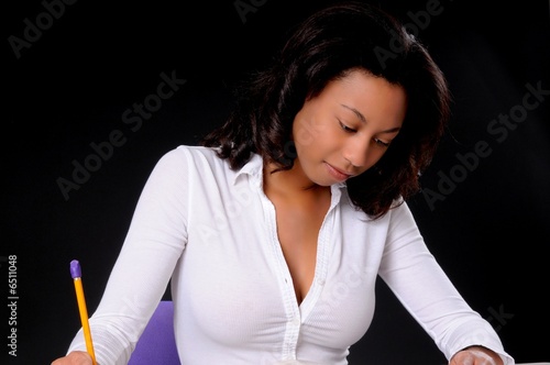 Photography Lovely African American College Student