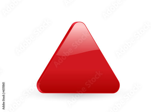 red triangular 3d icon 2