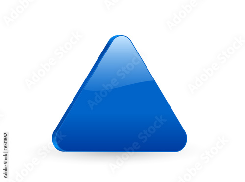 blue triangular 3d icon 2