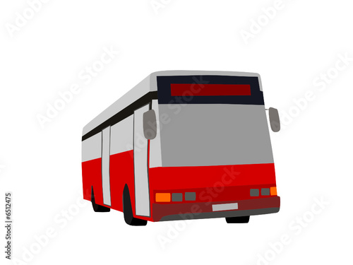 vector - city bus with two doors