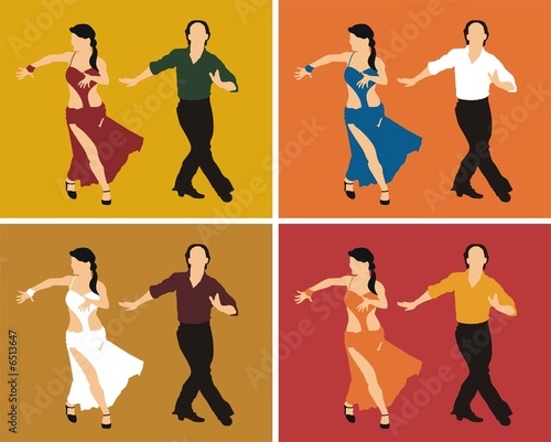Man and woman dancing cha cha