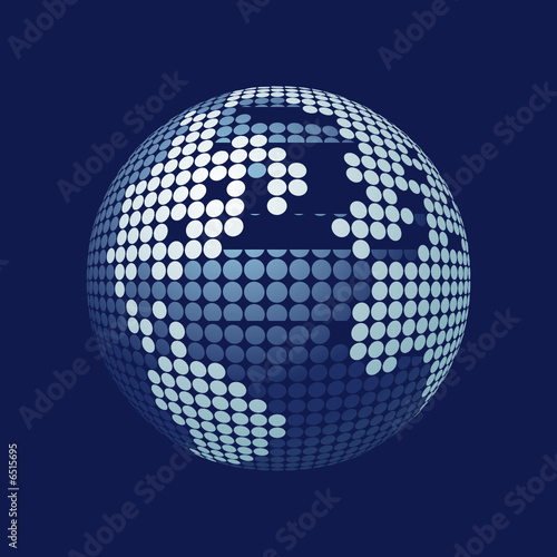 stylized 3D vector globe