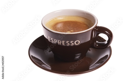 the cup of espresso isolated on white