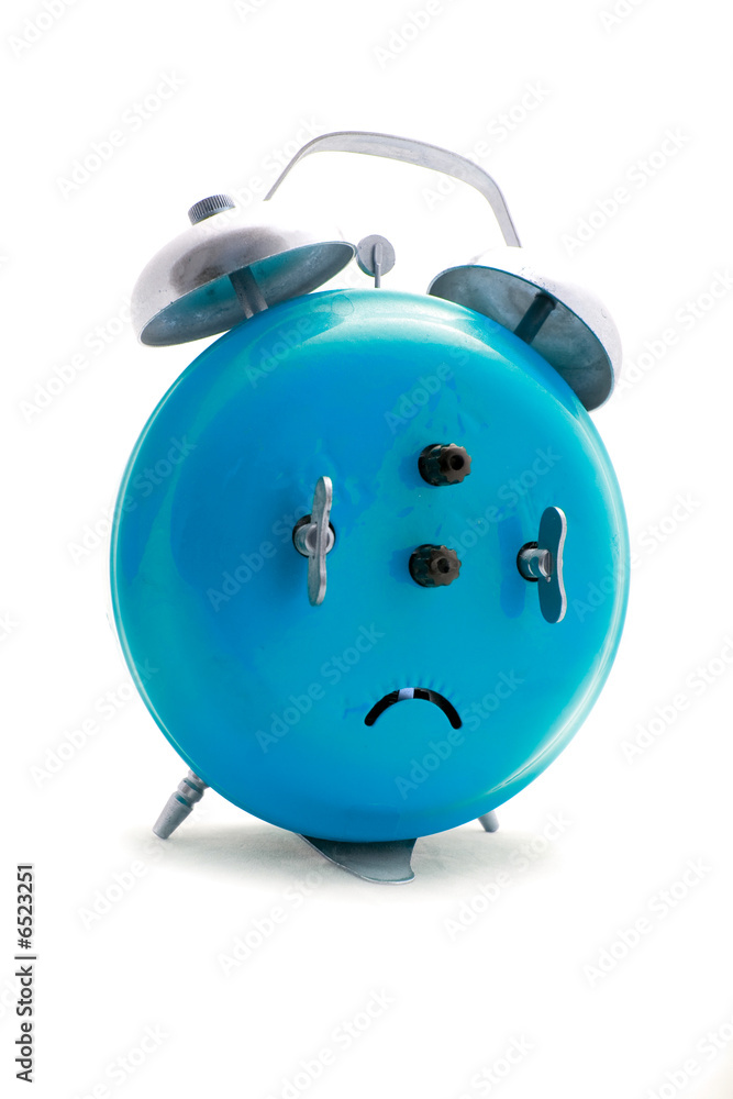 Fototapeta premium Cyan alarm clock