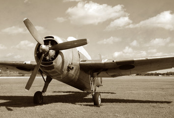 Acrylglasbilder Alte Flugzeuge Jagdflugzeug aus dem Zweiten Weltkrieg  © icholakov
