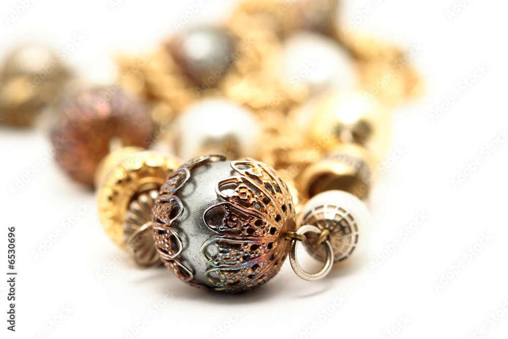 Golden chain on white Golden chain on white