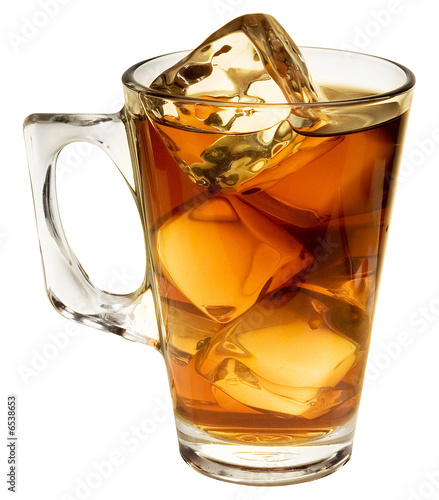 Foto Cold tea; objects on white background