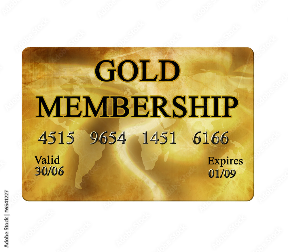 Obraz premium Gold membership card