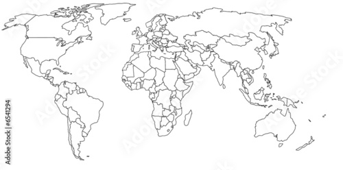 empty world map