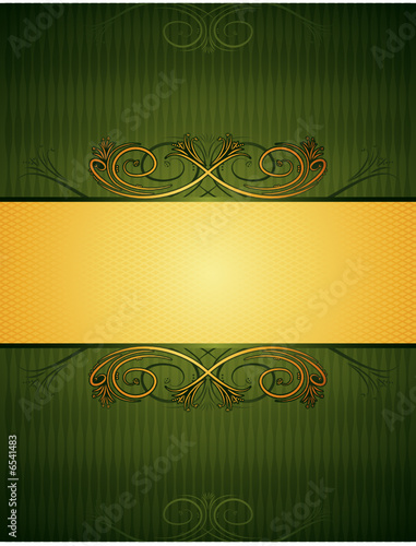 green antique background, vector illustration