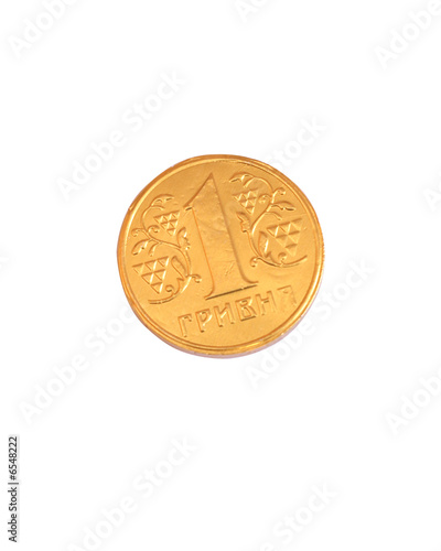 Canvas Print Ukrainian one hryvnya coins