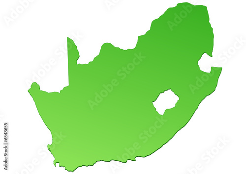 Carte d Afrique du Sud verte