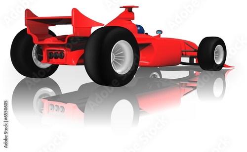 Ferrari F1 from Back - illustration
