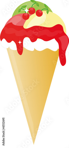 Glace aux fruits rouges