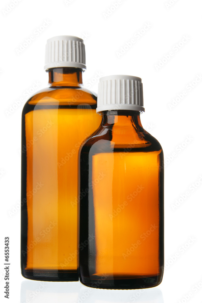 Two small bottles with drug Two small bottles with drug