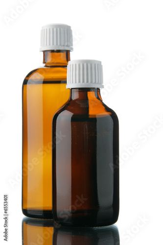 Small bottles with drug