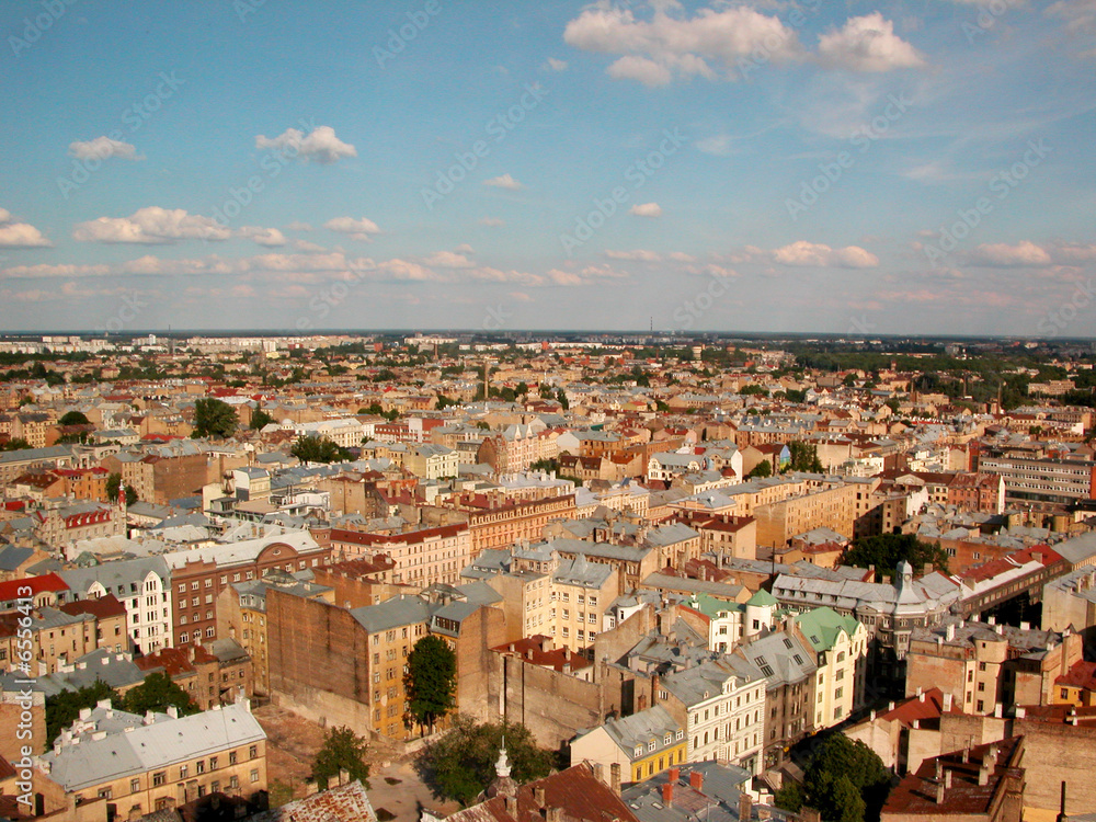 Blick über die Dächer von Riga/Lettland