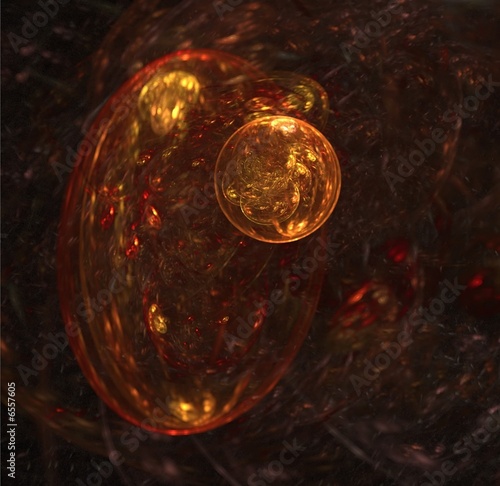 orange 3D bubbles
