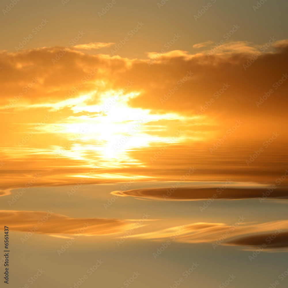 Sunset with water reflexion Sunset with water reflexion
