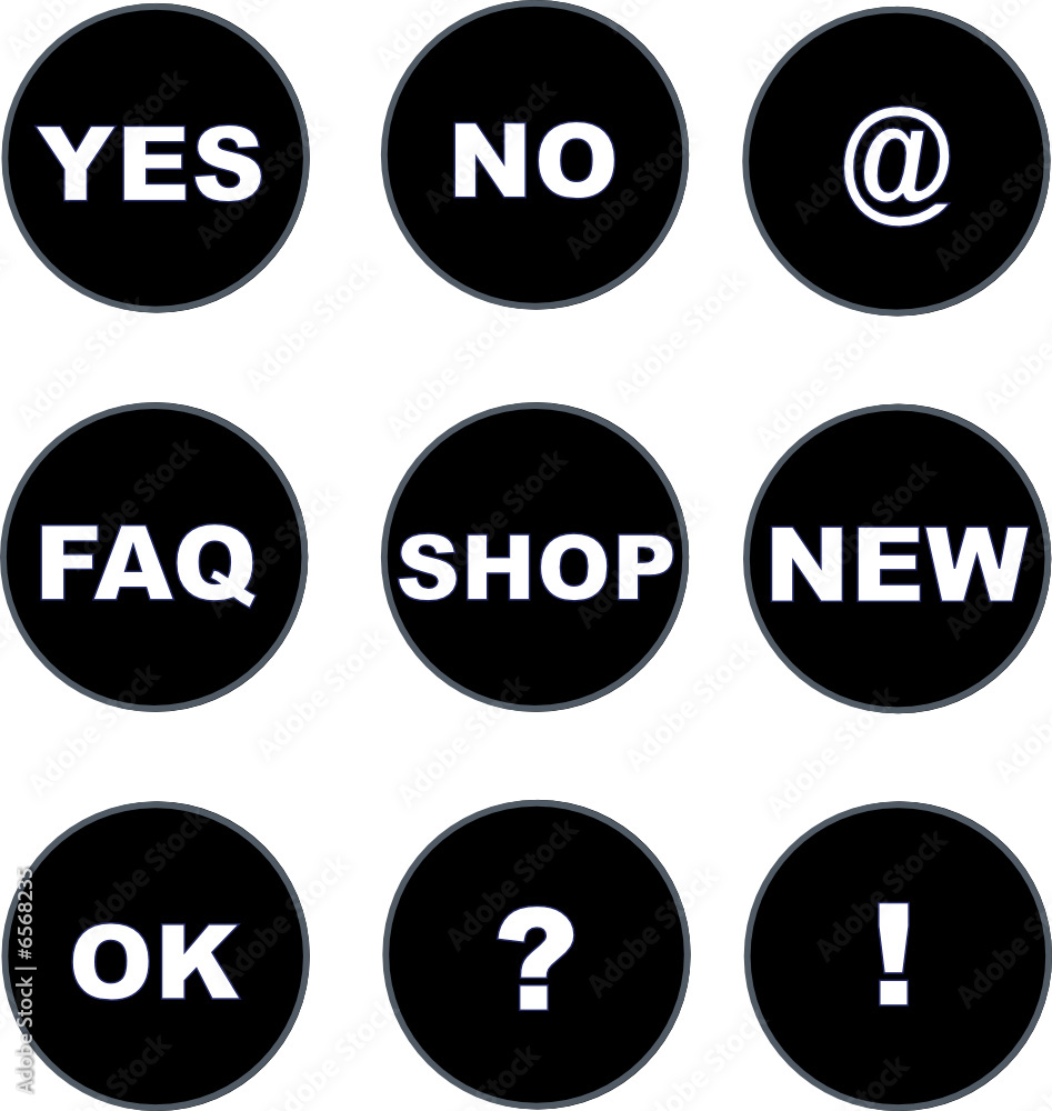 Aqua Button schwarz englisch Aqua Button schwarz englisch