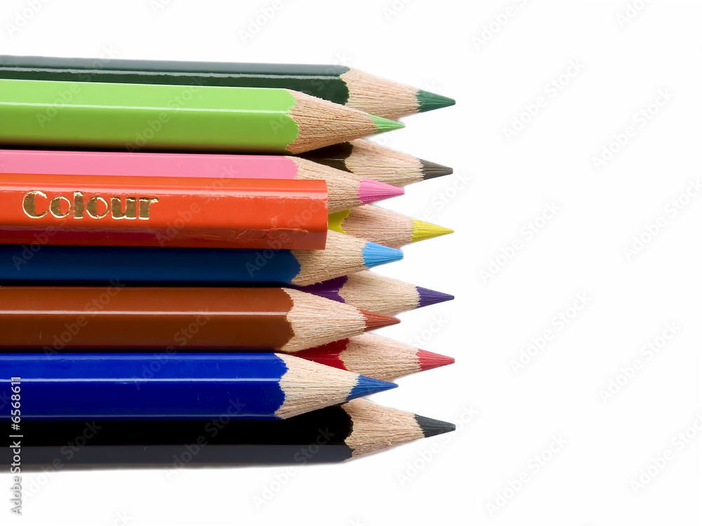 Fototapeta premium Colour on crayons