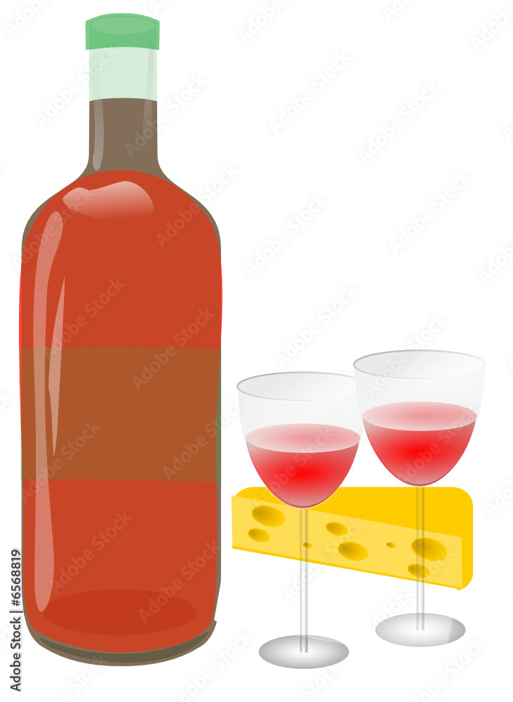 garrafa e queijo